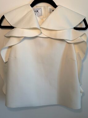 MSGM White Fabric Care Label Graphic